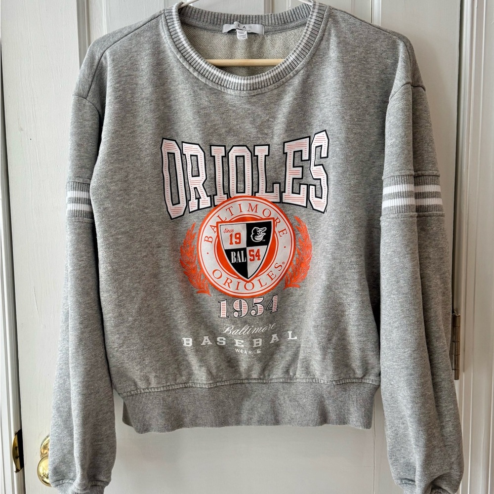 Baltimore Orioles Gray Crewneck Sweatshirt